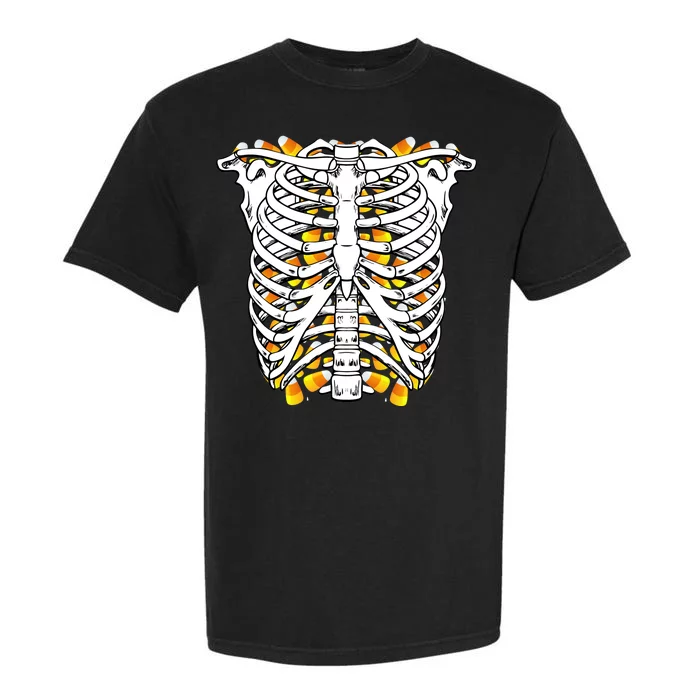 Candy Corn Skeleton Hallween Costume Garment-Dyed Heavyweight T-Shirt