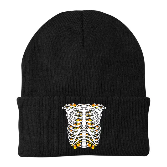 Candy Corn Skeleton Hallween Costume Knit Cap Winter Beanie