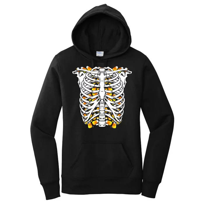 Candy Corn Skeleton Hallween Costume Women's Pullover Hoodie