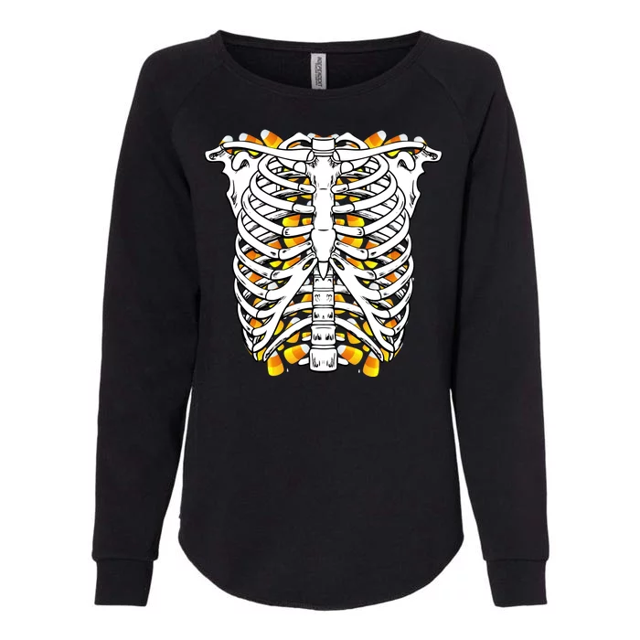 Candy Corn Skeleton Hallween Costume Womens California Wash Sweatshirt