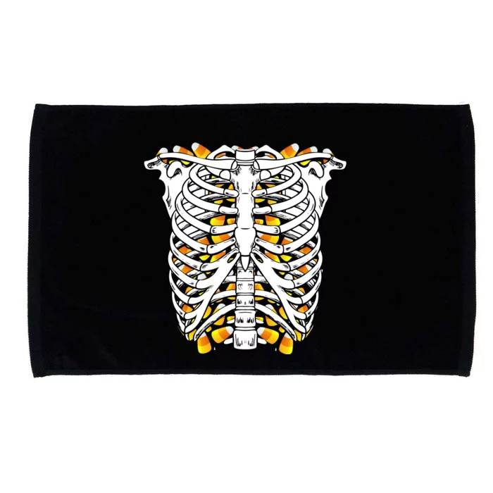 Candy Corn Skeleton Hallween Costume Microfiber Hand Towel