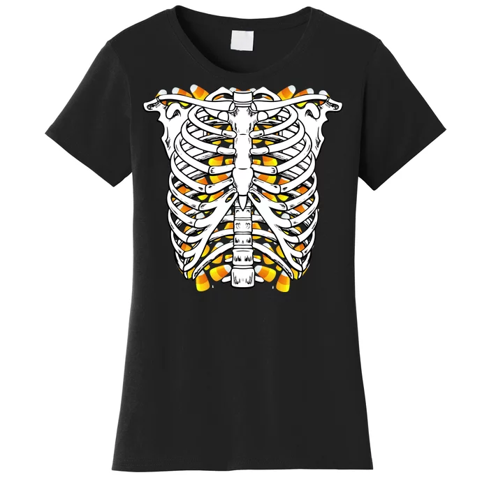 Candy Corn Skeleton Hallween Costume Women's T-Shirt