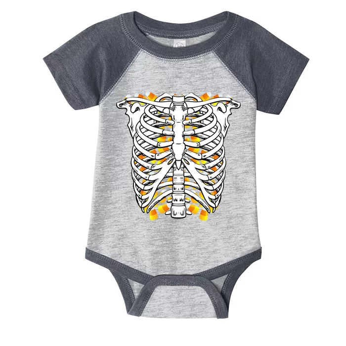 Candy Corn Skeleton Hallween Costume Infant Baby Jersey Bodysuit