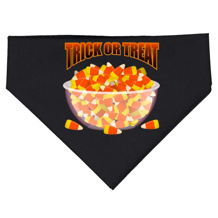 Candy Corn Trick or Treat Halloween USA-Made Doggie Bandana