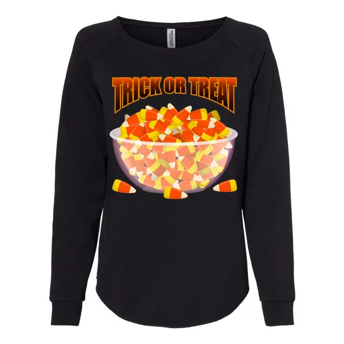 Candy Corn Trick or Treat Halloween Womens California Wash Sweatshirt