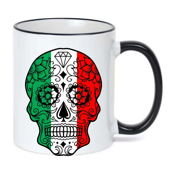 Candy Diamond Skull of Italy Black Color Changing Mug