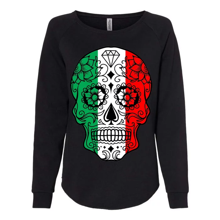 Candy Diamond Skull of Italy Womens California Wash Sweatshirt