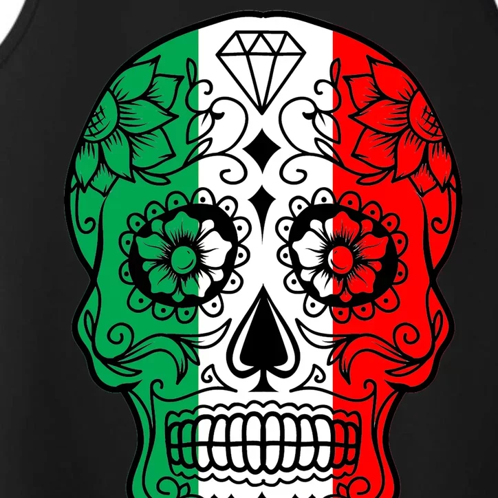 Candy Diamond Skull of Italy Performance Tank