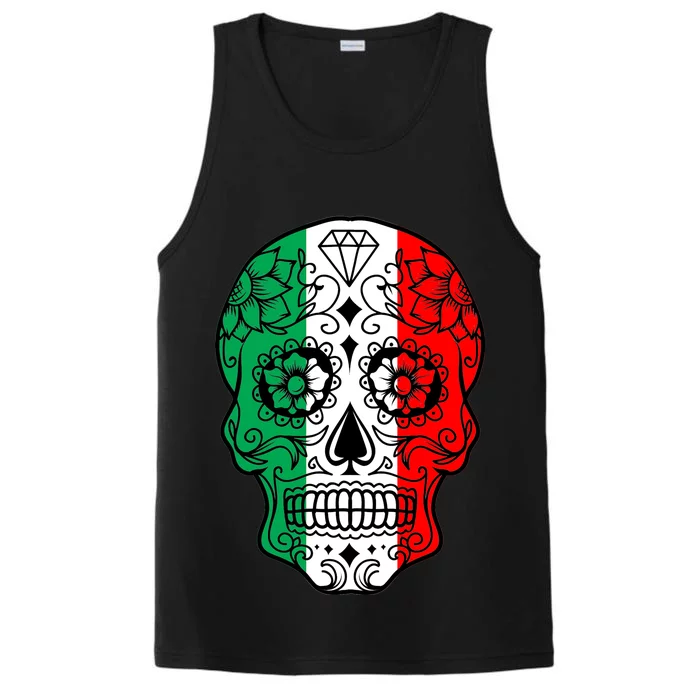 Candy Diamond Skull of Italy Performance Tank