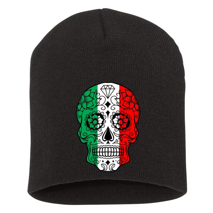 Candy Diamond Skull of Italy Short Acrylic Beanie