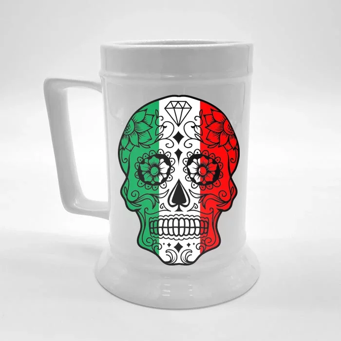 Candy Diamond Skull of Italy Front & Back Beer Stein