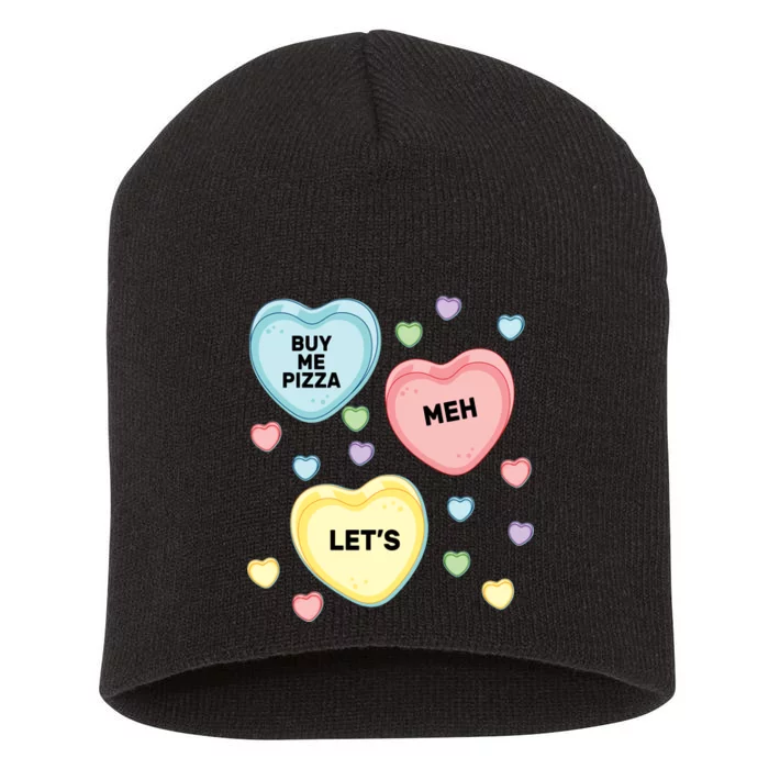 Candy Of Hearts Short Acrylic Beanie