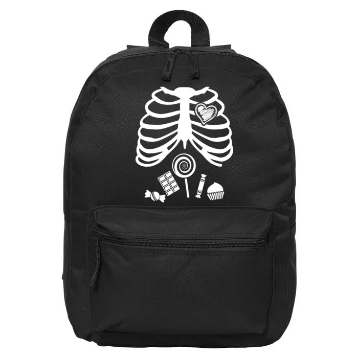 Candy X-Ray Skeleton Rib Cage 16 in Basic Backpack