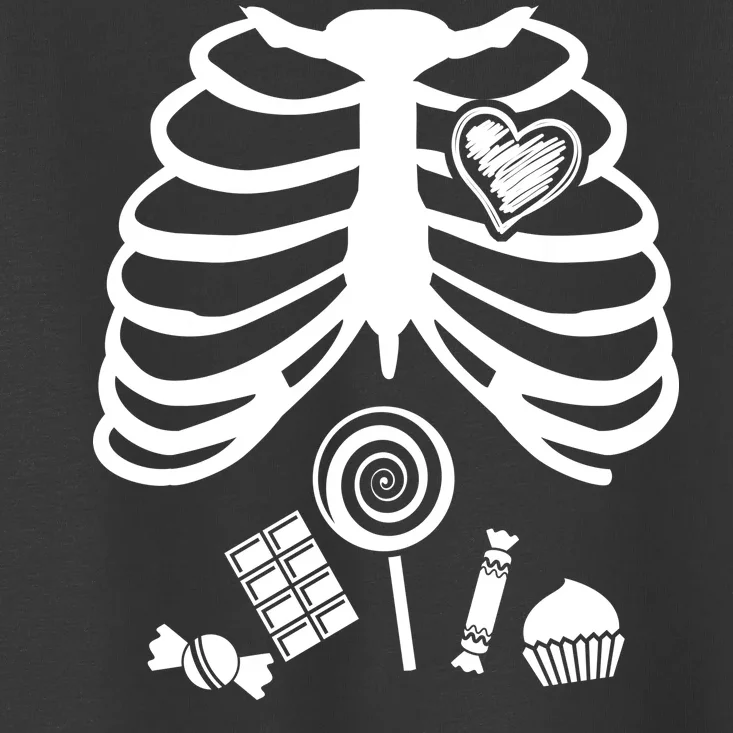 Candy X-Ray Skeleton Rib Cage Toddler T-Shirt