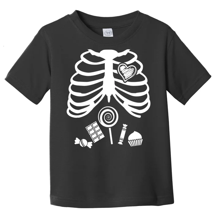 Candy X-Ray Skeleton Rib Cage Toddler T-Shirt