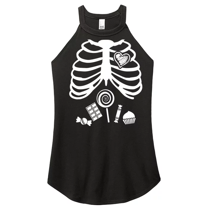 Candy X-Ray Skeleton Rib Cage Women’s Perfect Tri Rocker Tank