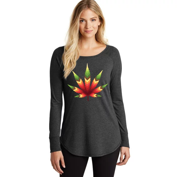 Cannabis Leaf Women's Perfect Tri Tunic Long Sleeve Shirt