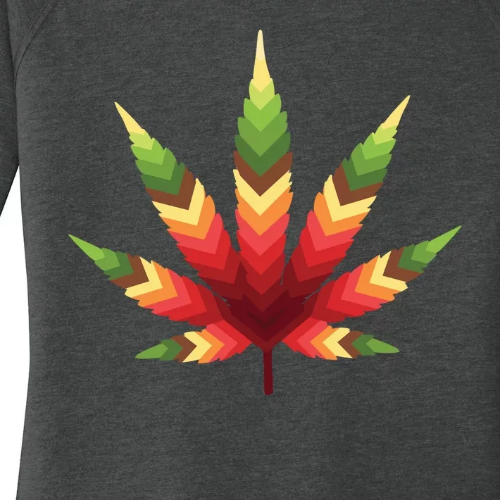 Cannabis Leaf Women's Perfect Tri Tunic Long Sleeve Shirt