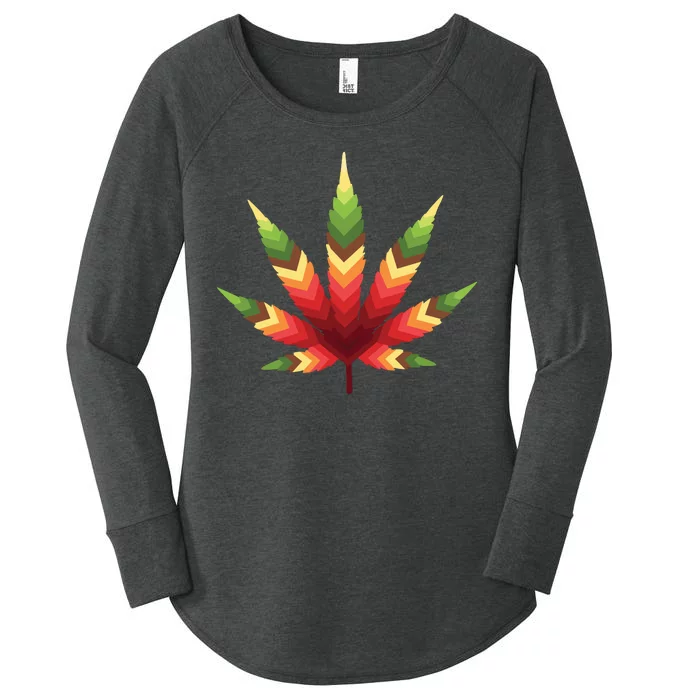 Cannabis Leaf Women's Perfect Tri Tunic Long Sleeve Shirt