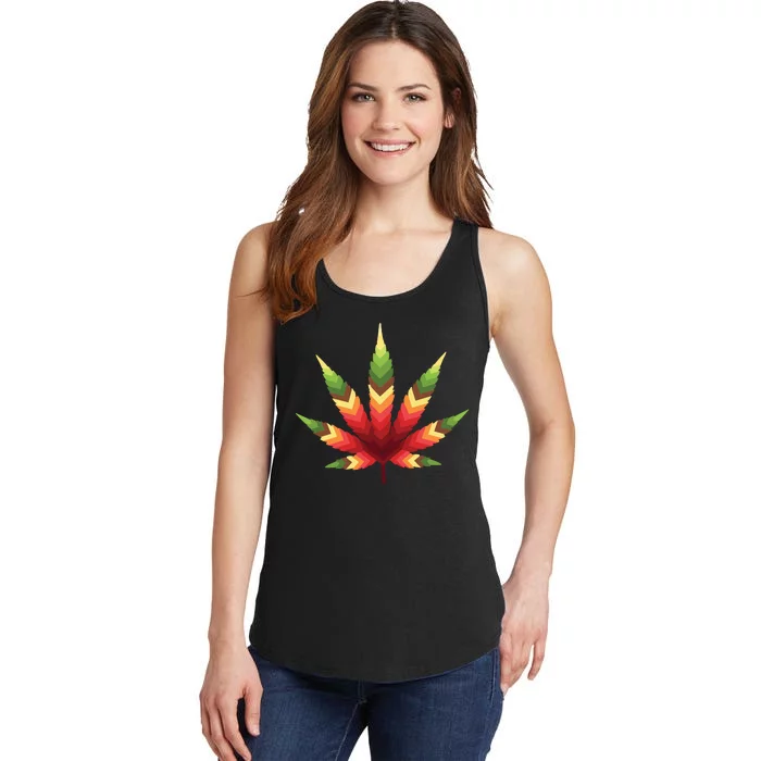 Cannabis Leaf Ladies Essential Tank