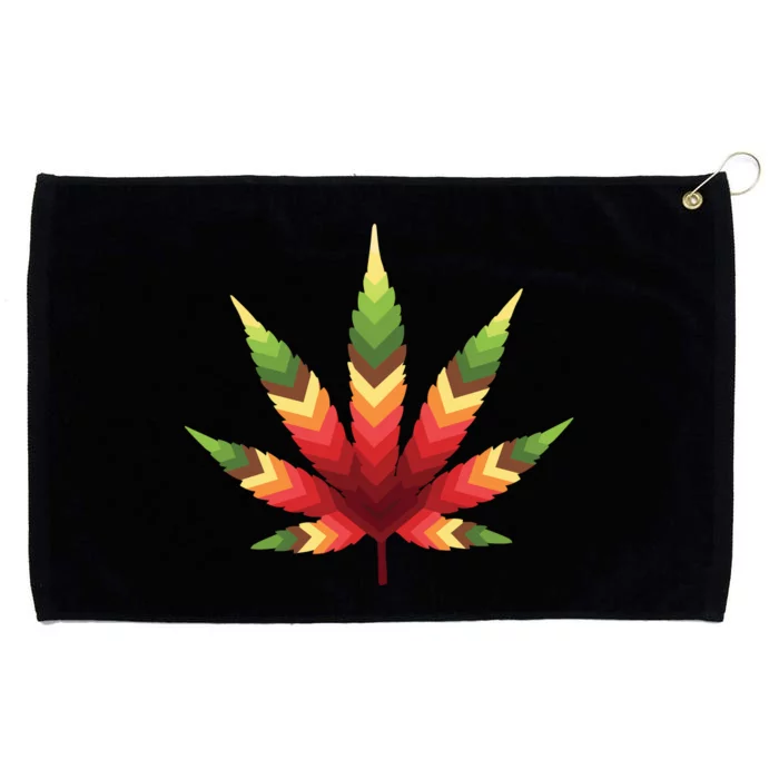 Cannabis Leaf Grommeted Golf Towel