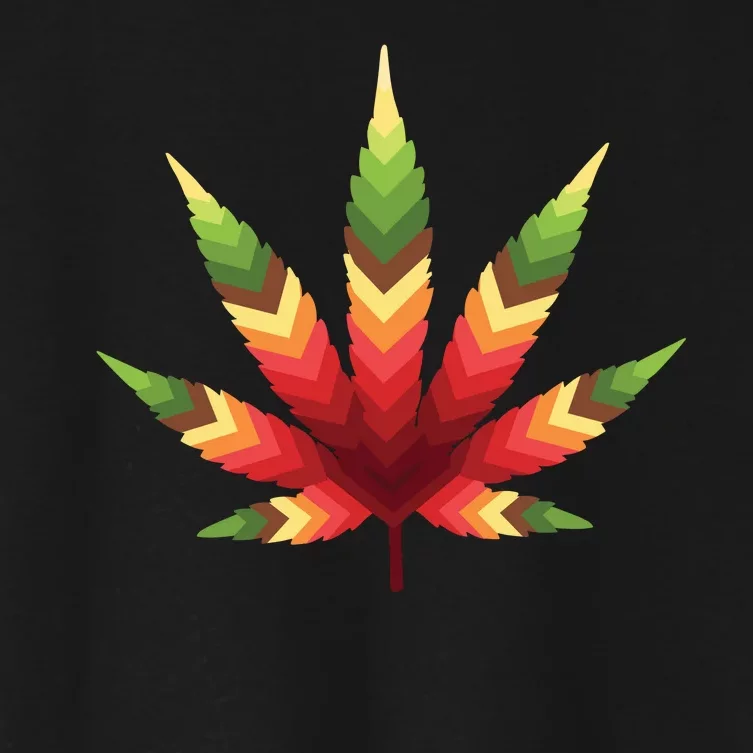 Cannabis Leaf Women's Crop Top Tee