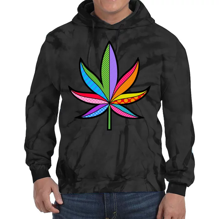 Cannabis Leaf Colorful Patterns Weed Tie Dye Hoodie