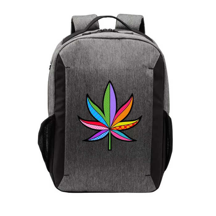 Cannabis Leaf Colorful Patterns Weed Vector Backpack