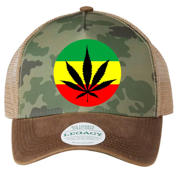 Cannabis Leaf Jamaican Style Legacy Tie Dye Trucker Hat