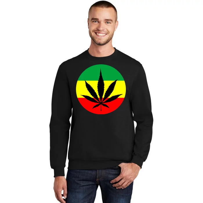 Cannabis Leaf Jamaican Style Tall Sweatshirt