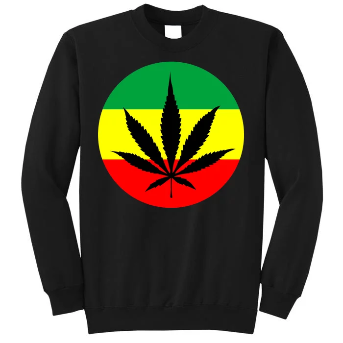 Cannabis Leaf Jamaican Style Tall Sweatshirt