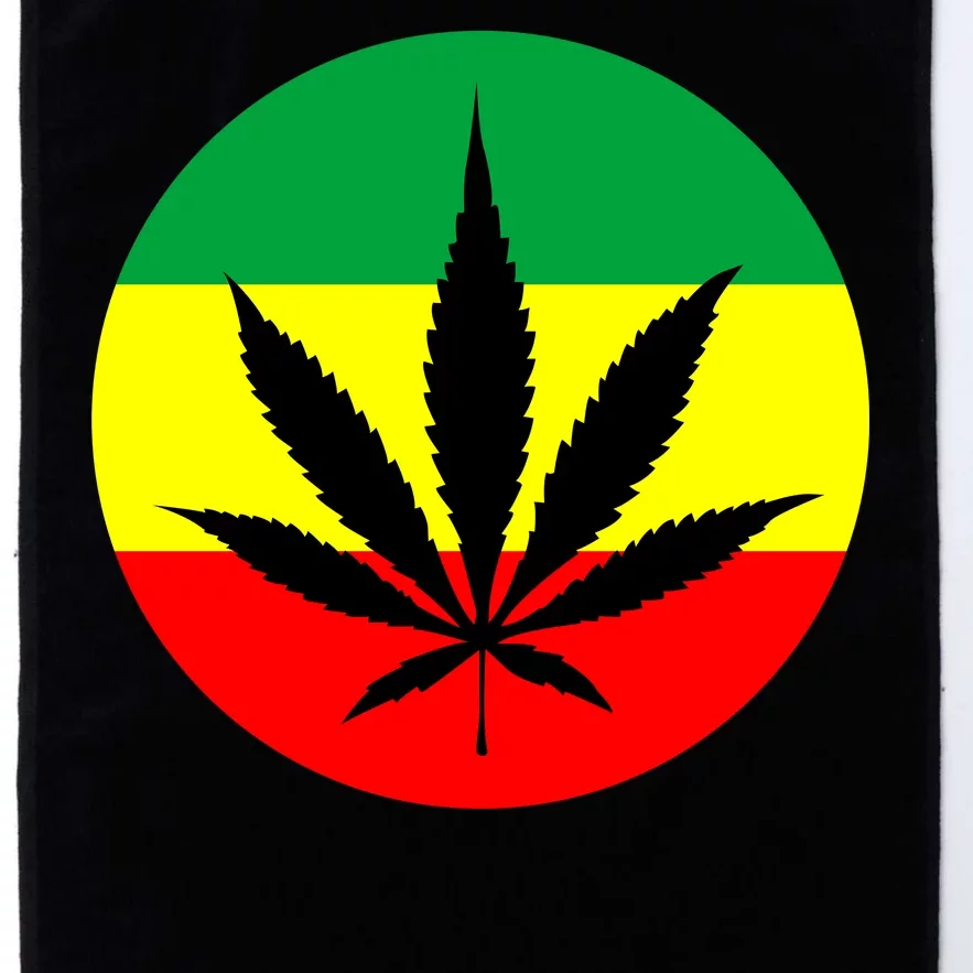 Cannabis Leaf Jamaican Style Platinum Collection Golf Towel