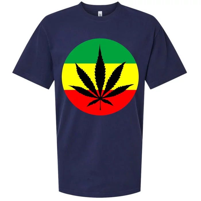 Cannabis Leaf Jamaican Style Sueded Cloud Jersey T-Shirt