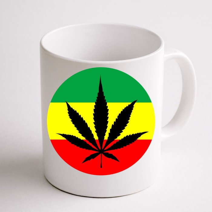 Cannabis Leaf Jamaican Style Front & Back Coffee Mug