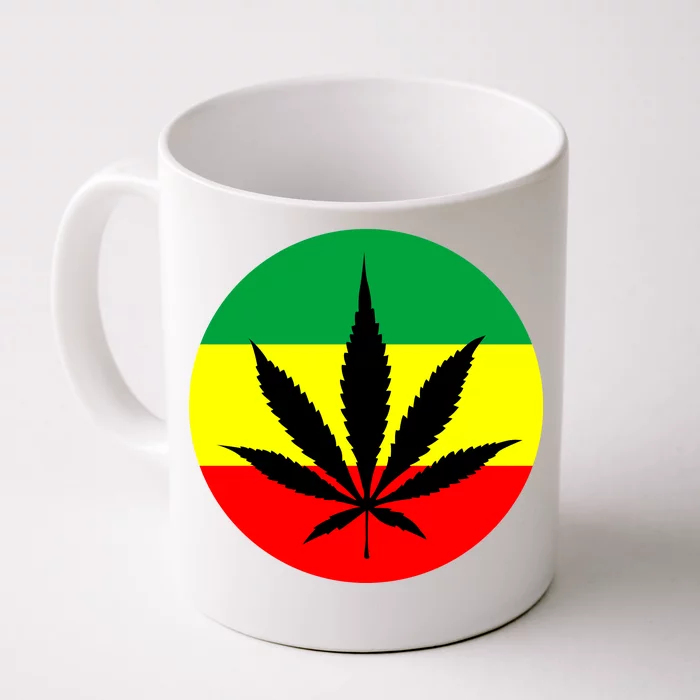 Cannabis Leaf Jamaican Style Front & Back Coffee Mug