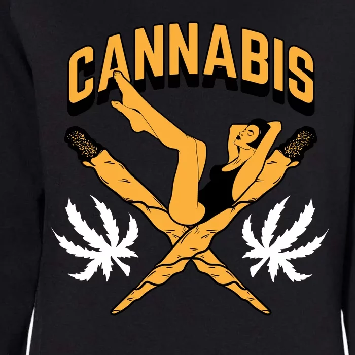 Cannabis Marijuana Joint Hammock Womens California Wash Sweatshirt