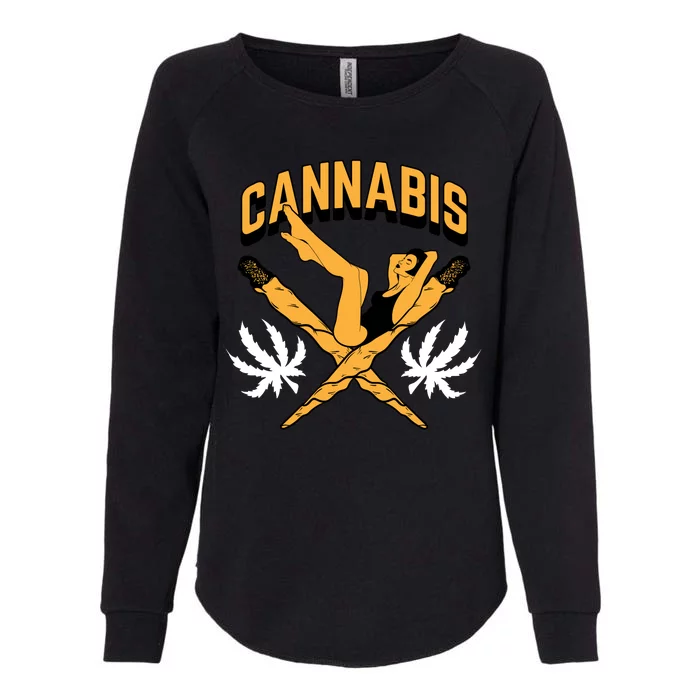 Cannabis Marijuana Joint Hammock Womens California Wash Sweatshirt