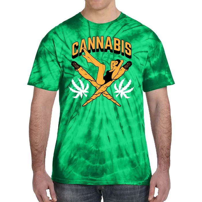 Cannabis Marijuana Joint Hammock Tie-Dye T-Shirt