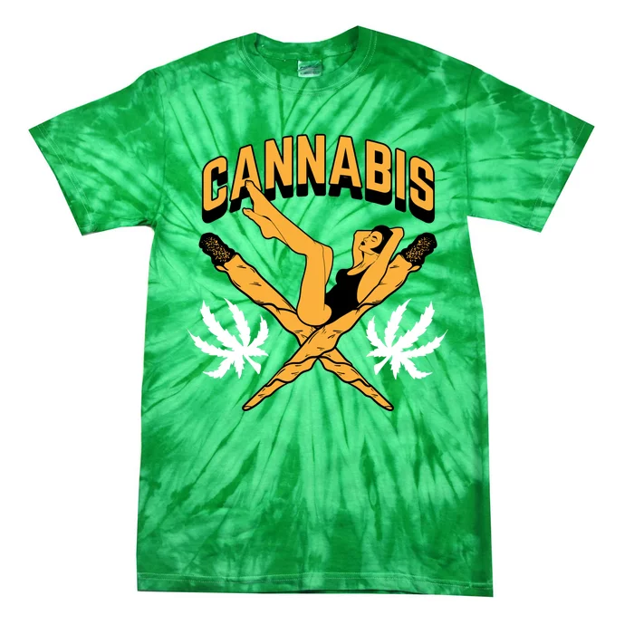 Cannabis Marijuana Joint Hammock Tie-Dye T-Shirt