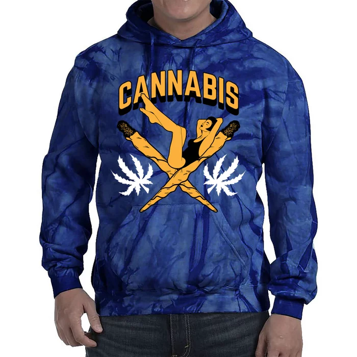 Cannabis Marijuana Joint Hammock Tie Dye Hoodie