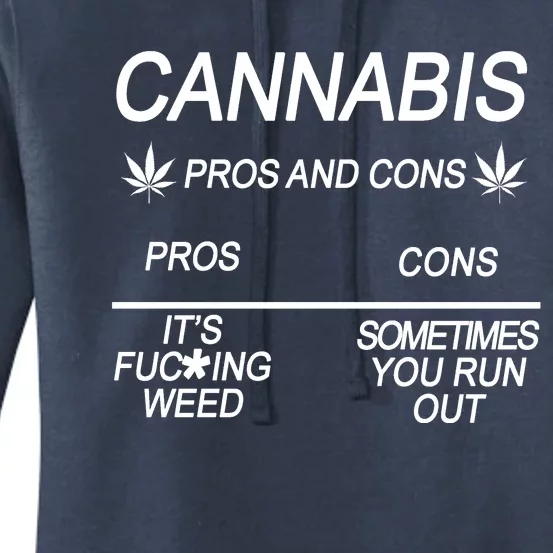 Cannabis Pros And Cons Weed Women's Pullover Hoodie