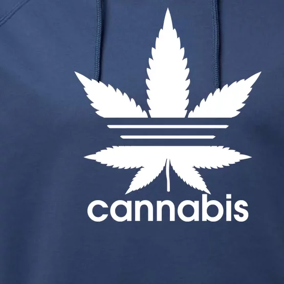 Cannabis Sports Logo Performance Fleece Hoodie