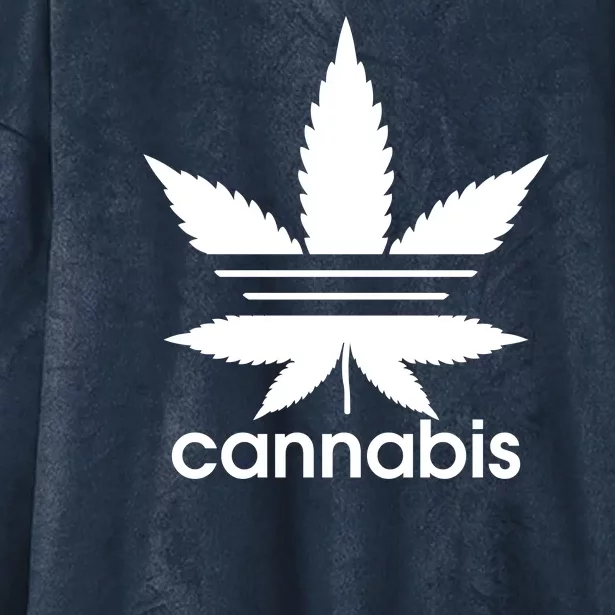 Cannabis Sports Logo Hooded Wearable Blanket