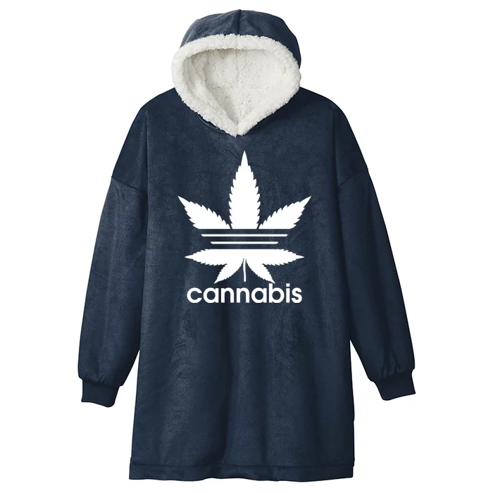 Cannabis Sports Logo Hooded Wearable Blanket