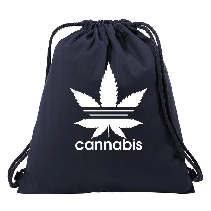 Cannabis Sports Logo Drawstring Bag