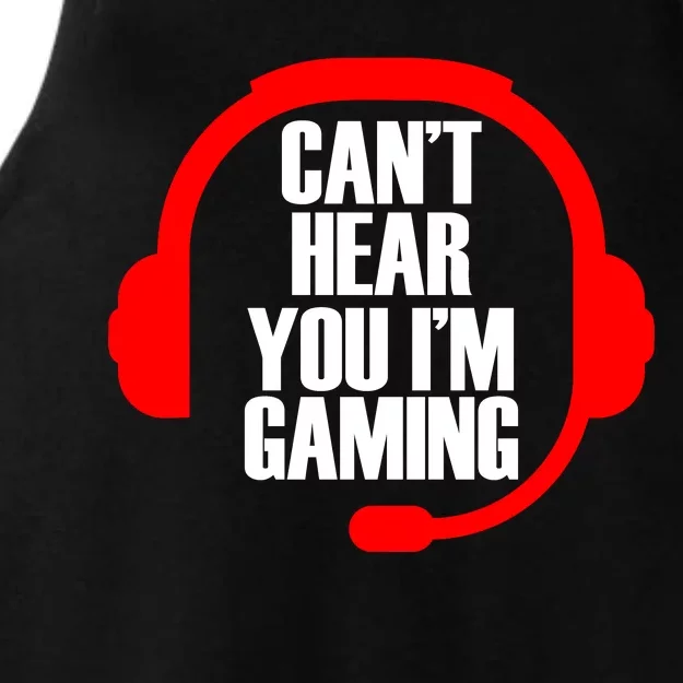 Can't Hear You I'm Gaming Ladies Tri-Blend Wicking Tank