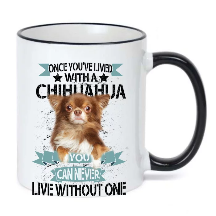 Can't Live Without A Chihuahua Black Color Changing Mug