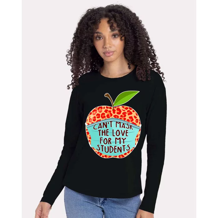 Can't Mask The Love For My Students Womens Cotton Relaxed Long Sleeve T-Shirt