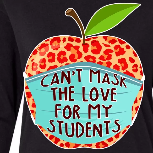 Can't Mask The Love For My Students Womens Cotton Relaxed Long Sleeve T-Shirt