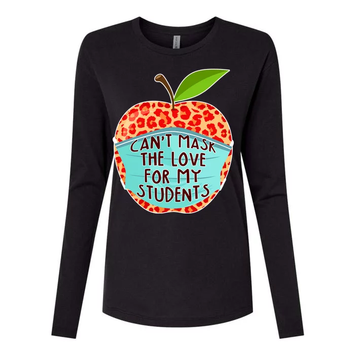 Can't Mask The Love For My Students Womens Cotton Relaxed Long Sleeve T-Shirt